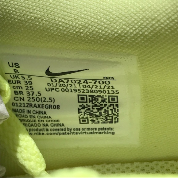 Nike Air Force 1 AF1 Fontanka Yellow Strike/LT Lemon - Picture 11 of 12